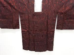 大正ロマン　切りビロード木目模様ロング道行コート